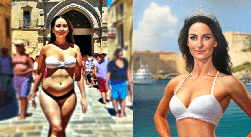 AI perfect maltese woman