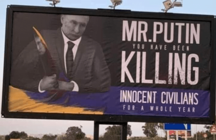 anti-putin billboards